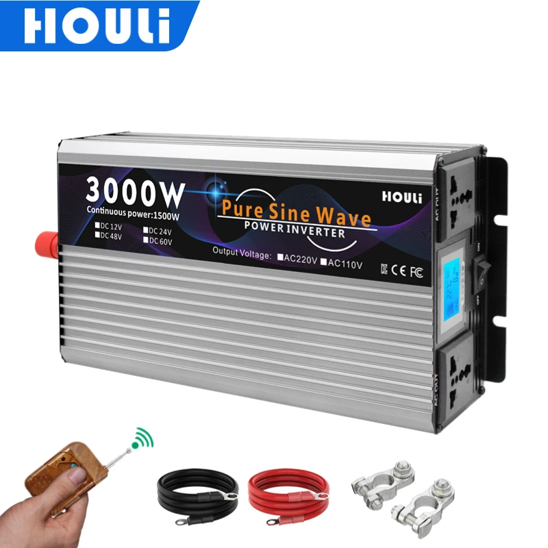 Houli Muslimex 12V 220V 3000W 4000W Инвертор 12V 220V Inverter Seno 12V 220V Per La Casa