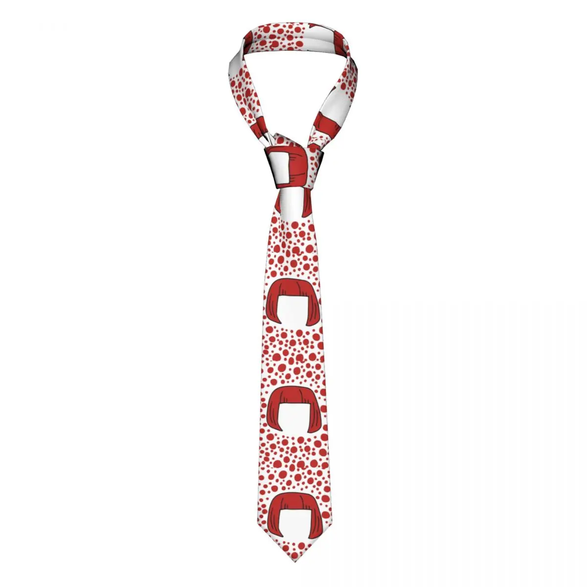 Custom Yayoi Kusama Pumpkin Tie Mens Classic Silk Estetica Polka Cravatte Per La Festa
