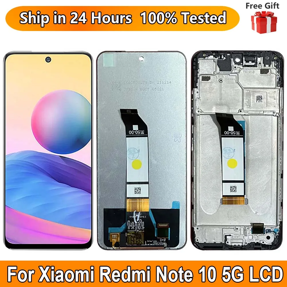 6.5 "Nuovo Per Xiaomi Redmi Note10 5G Display Lcd Sensore Touch Screen Digitziter Assembly Sostituire Per Xiaomi Redmi Note10 5G