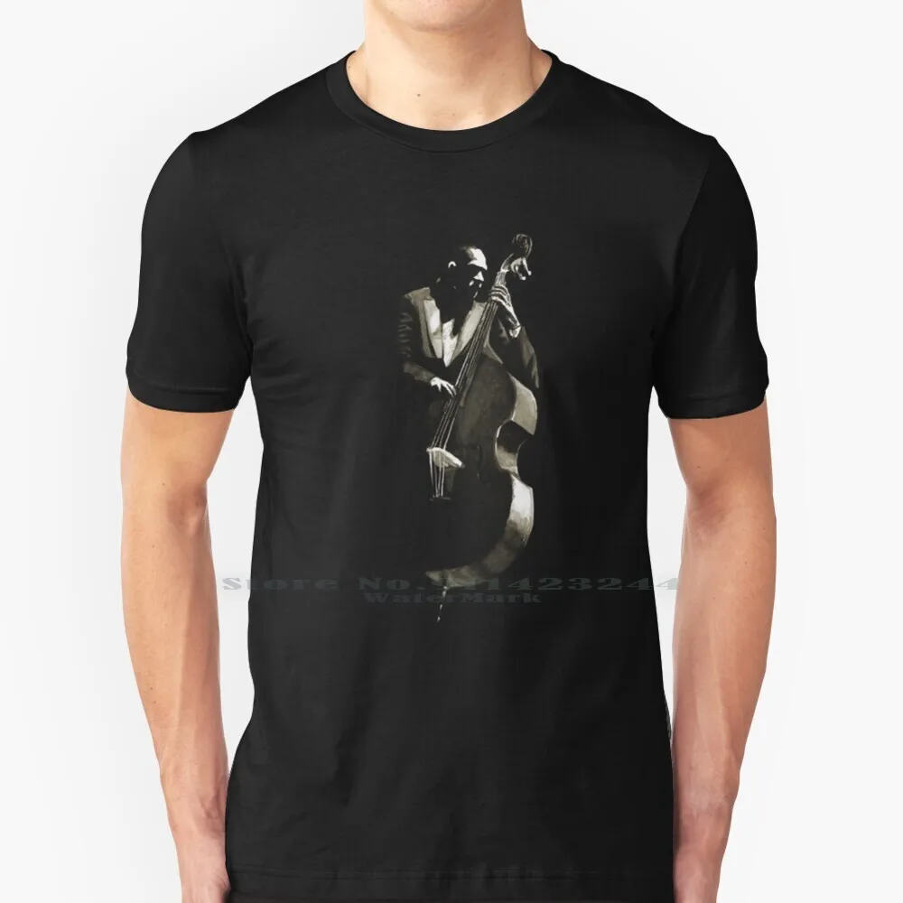 Maglietta Ron Carter Double Bass Cotton 6Xl Jazz Double Bass Musica In Bianco E Nero Ron Carter Coltrane