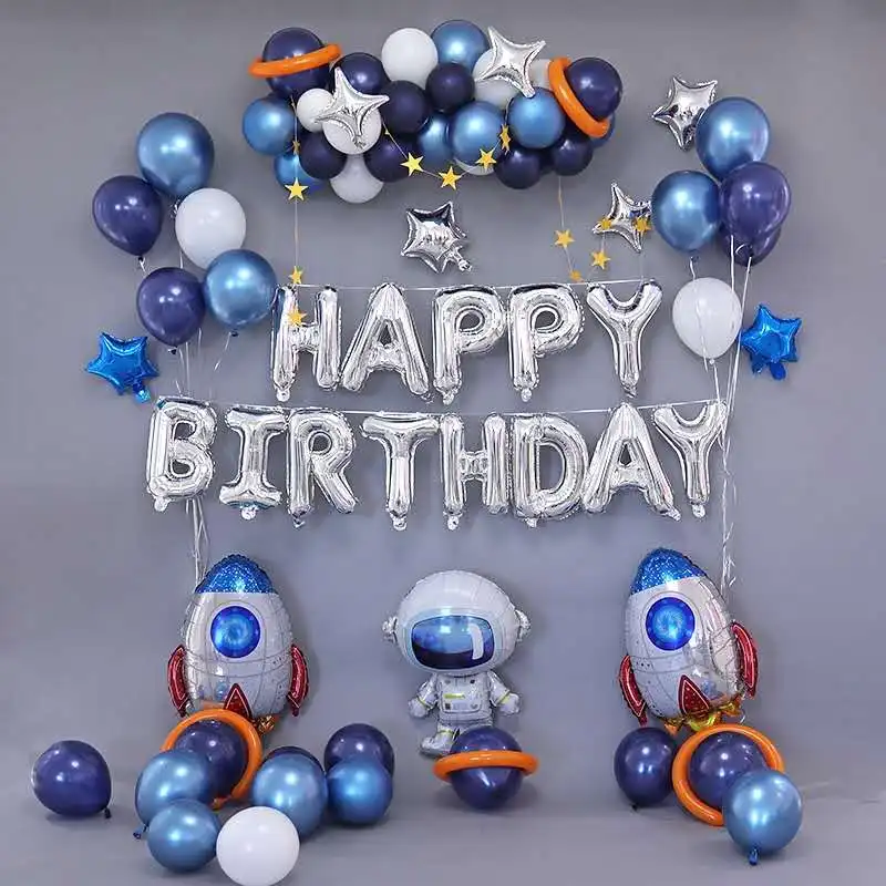 Spazio Esterno Festa A Tema Astronauta Razzo Palloncini Foil Galassia Festa A Tema Ragazzo Bambini Decorazioni Per Feste Di Compleanno Bomboniere Glob