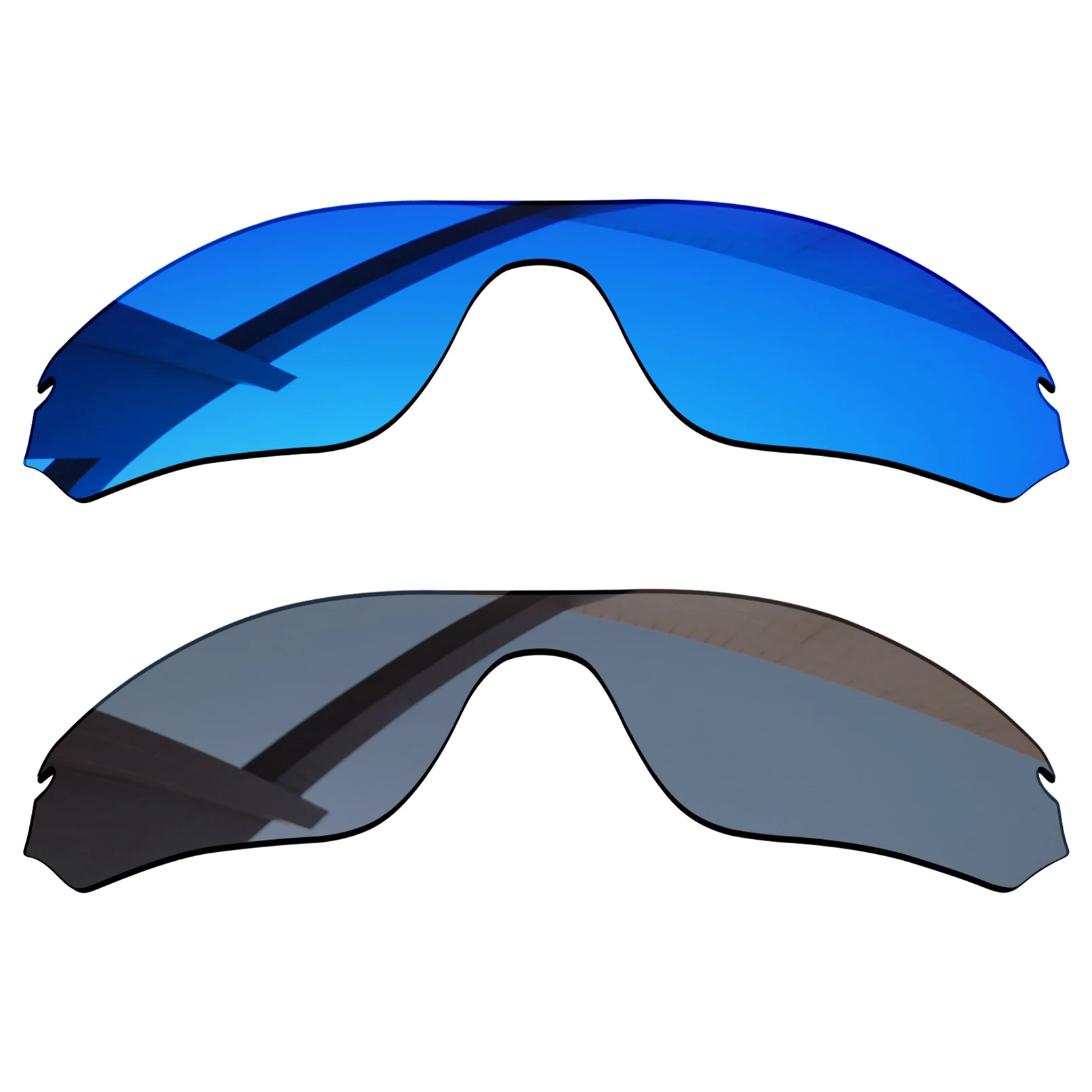 Bsymbo 2 Paia Di Lenti Di Ricambio Polarizzate Grigie Invernali Sky & Sliver Per-Oakley Radar Edge Oo9184 Frame