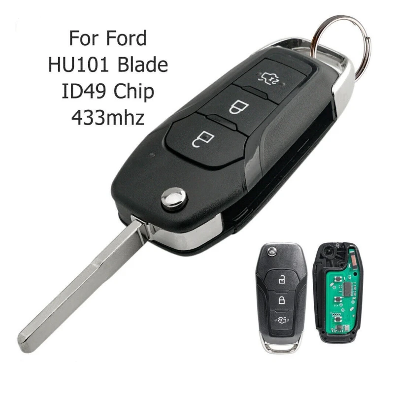 Per Il 2016- 2019 Ford Transit Custom Mk8, Transit 433Mhz Remote Key Fob Id49 Chip