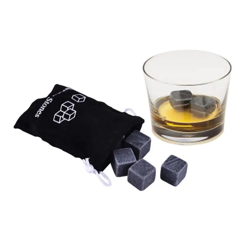 6Pcs Whisky Stones Sipping Cooler Riutilizzabile Whisky Ice Stone Whisky Natural Rocks Bar Wine Cooler Party Wedding Gift