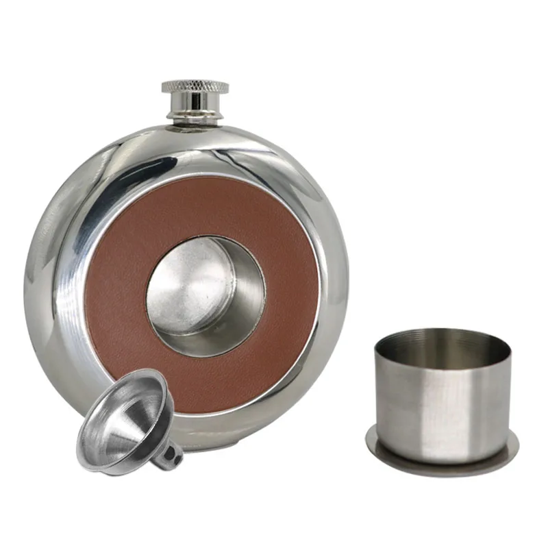 5 Oz Whisky Hip Flask Vodka Wine Pot Con Pieghevole Tequila Cup Imbuto In Acciaio Inox Whisky Flask Bottiglia Di Liquore Groomsmen Regali