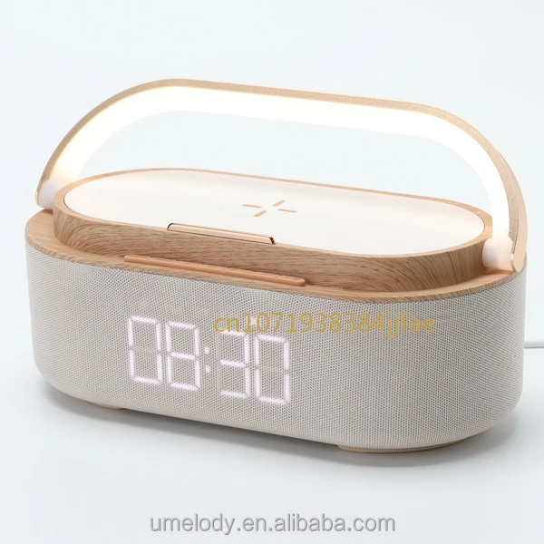 Cargador Inalapmbrico Con Altavoz Bluetooth Y Luz Nocturna, Reloj Despertador Con Soporte Para Telefono, El Miss Vendido En Amazon
