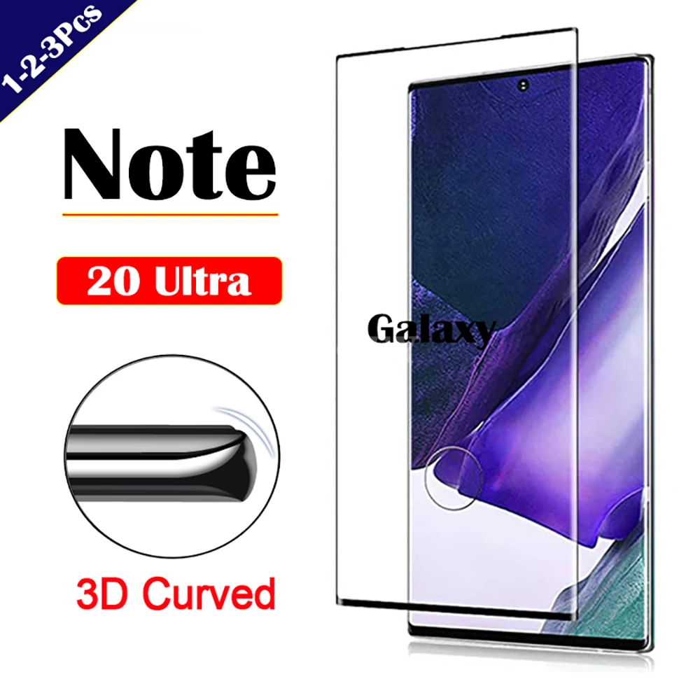 Galaxy Note20 Ultra Glass 3D Curvo Full Cover Note20 20 Ultra Temperato Glas Per Samsung Galaxy Note 20 Ultra 5G Screen Protector