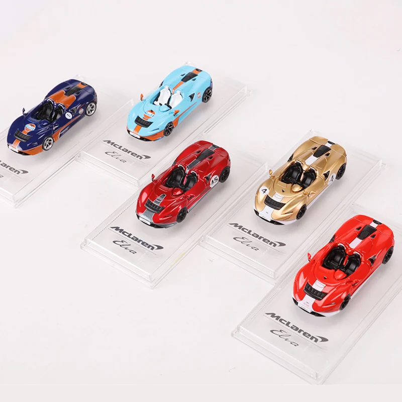 Cm Modello 1:64 Mclaren Elva Diecast Model Car Blue And Grey Spot Stock