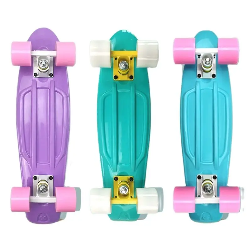 Mini Cruiser In Plastica Skateboard Per Bambini E Adulti, Penny Board, Completo Ready To Ride, 4 Wheel Sport Scooter, 22"