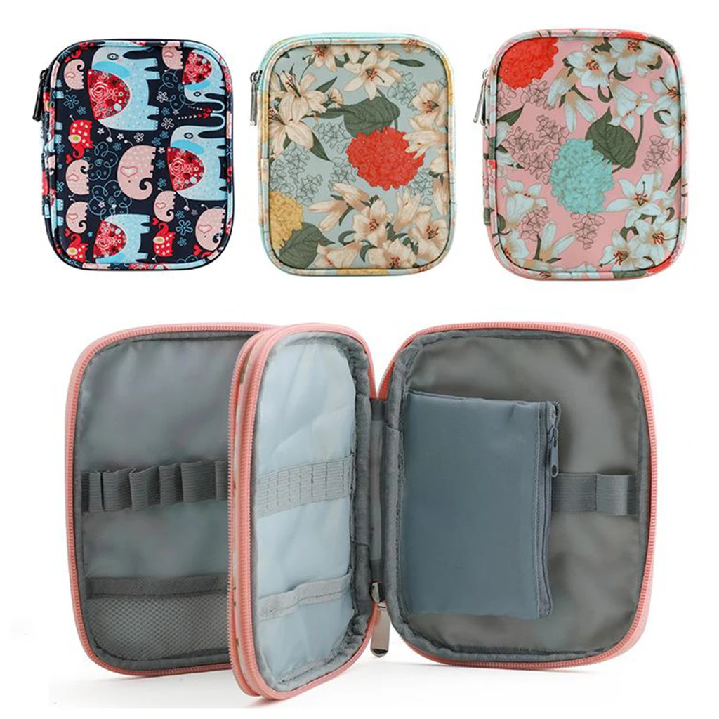 Panno Di Oxford Crochet Hook Caso Vuoto Sacchetto Della Chiusura Lampo Portatile Da Viaggio Crochet Sacchetto Di Immagazzinaggio Con Web Tasca Per Il 