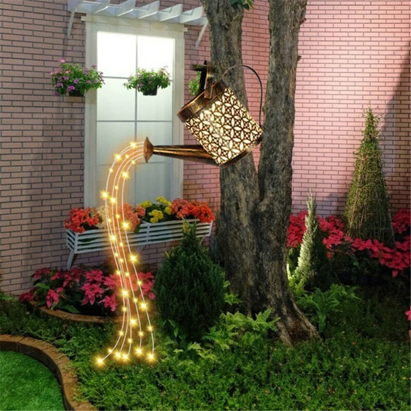 Led Annaffiatoio String Light Solar Powered Outdoor Garden Art Lamp Decoration