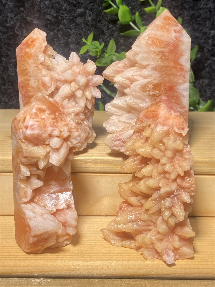 Aaaaa Grade Rare Natural Yellow Calcite Cluster Tower Campione Minerale Crystal Quartz Flower String Beautiful Reiki Healing Home