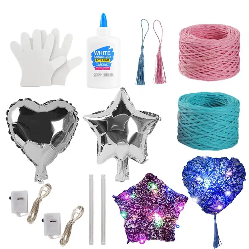 String Art Lantern Creative Diy Light-Up Lantern Crafts Handmade Multicolore Christmas Home Decorationlantern Arti E Mestieri