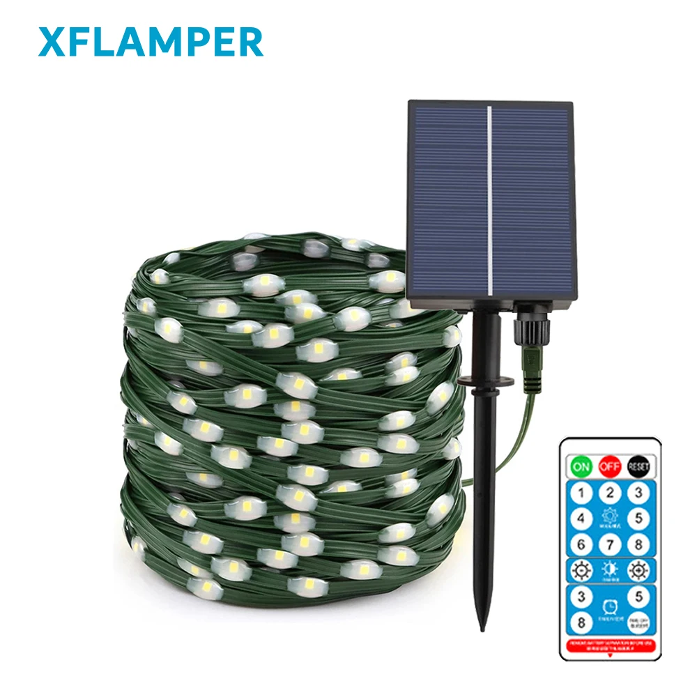 Led Solar Fairy String Lights Outdoor Waterproof For Christmas Home Party Wedding Garden Decoration Warm White
