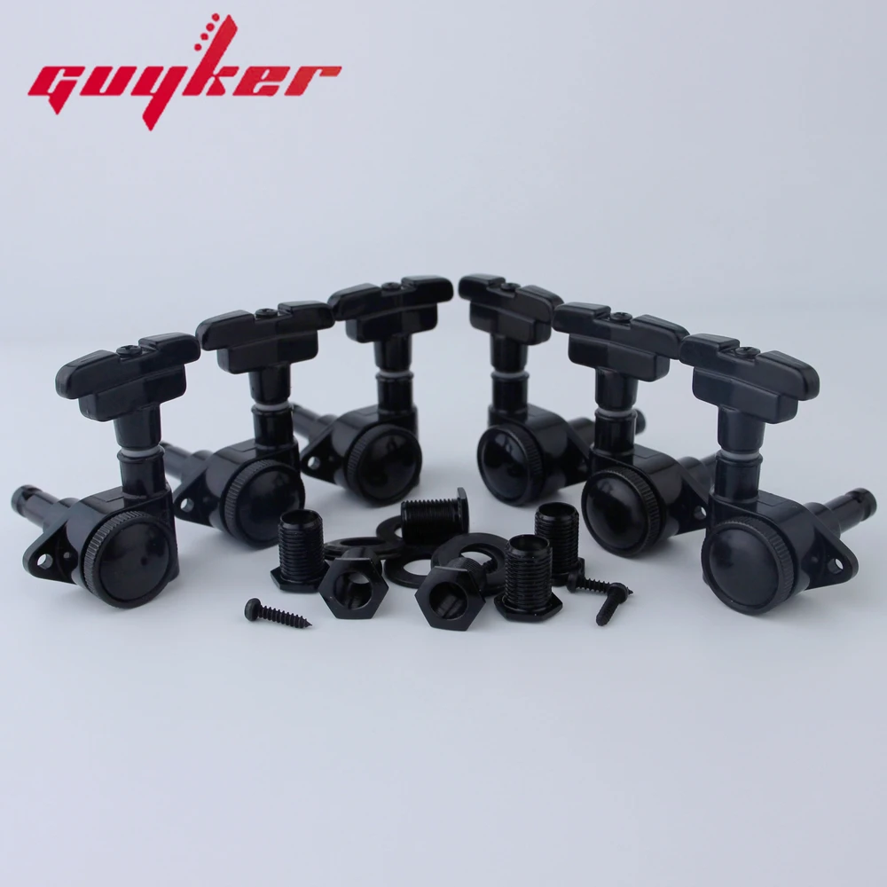 Guyker 3 R3L Guitar Tuning Pioli Lock String Tuner Machine Heads Art Deco Rotomatic Imperial Style