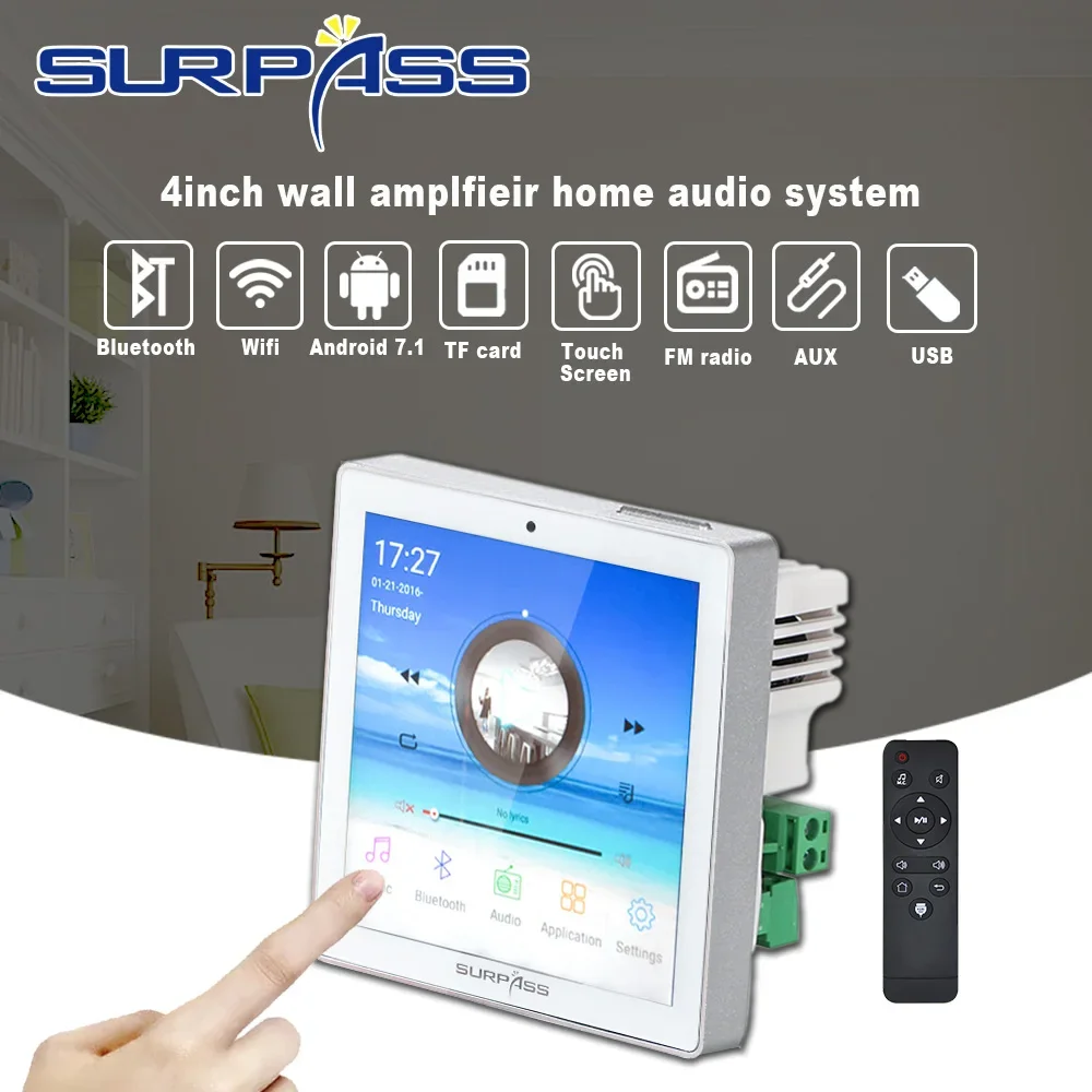 Home Nuovo Mini Wifi Bluetooth-Compatibile Touch Screen Wall Audio Music Center Amplificatore Audio Tv Tablet Smart Digital Stereo Fm