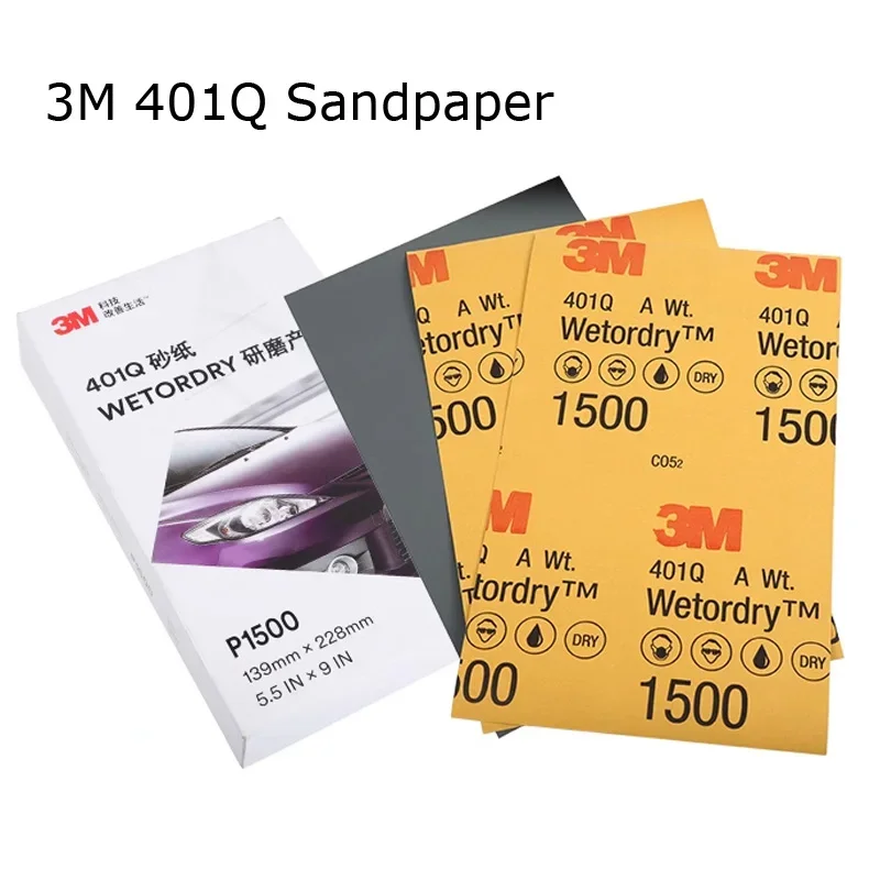5Pc 401Q Water Sandpapers Car Beauty Sanding Lucidatura 230*280Mm Giada Vernice Superficie Mobili Rettifica Fine Per 3M Grit1500 ~ 2500