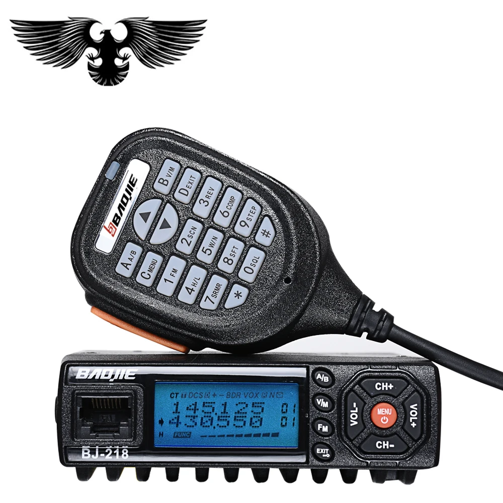 New Car Walkie Talkie Radio Baojietwo-Modo Bj-218 A Lungo Raggio Mini Mobile Radio Ricetrasmettitore Vhf/Uhf Ham Radio Cb