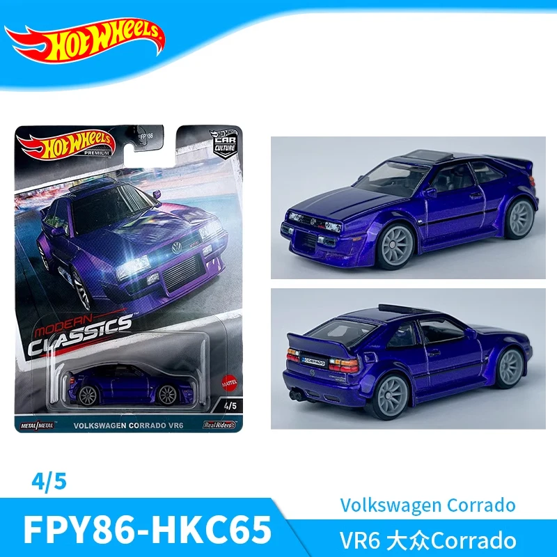 Genuine Hot Wheels Premium Car Culture Modern Classic Volkswagen Corrado Vr6 Toys For Boys Vehicles Models Metal Collection Gift