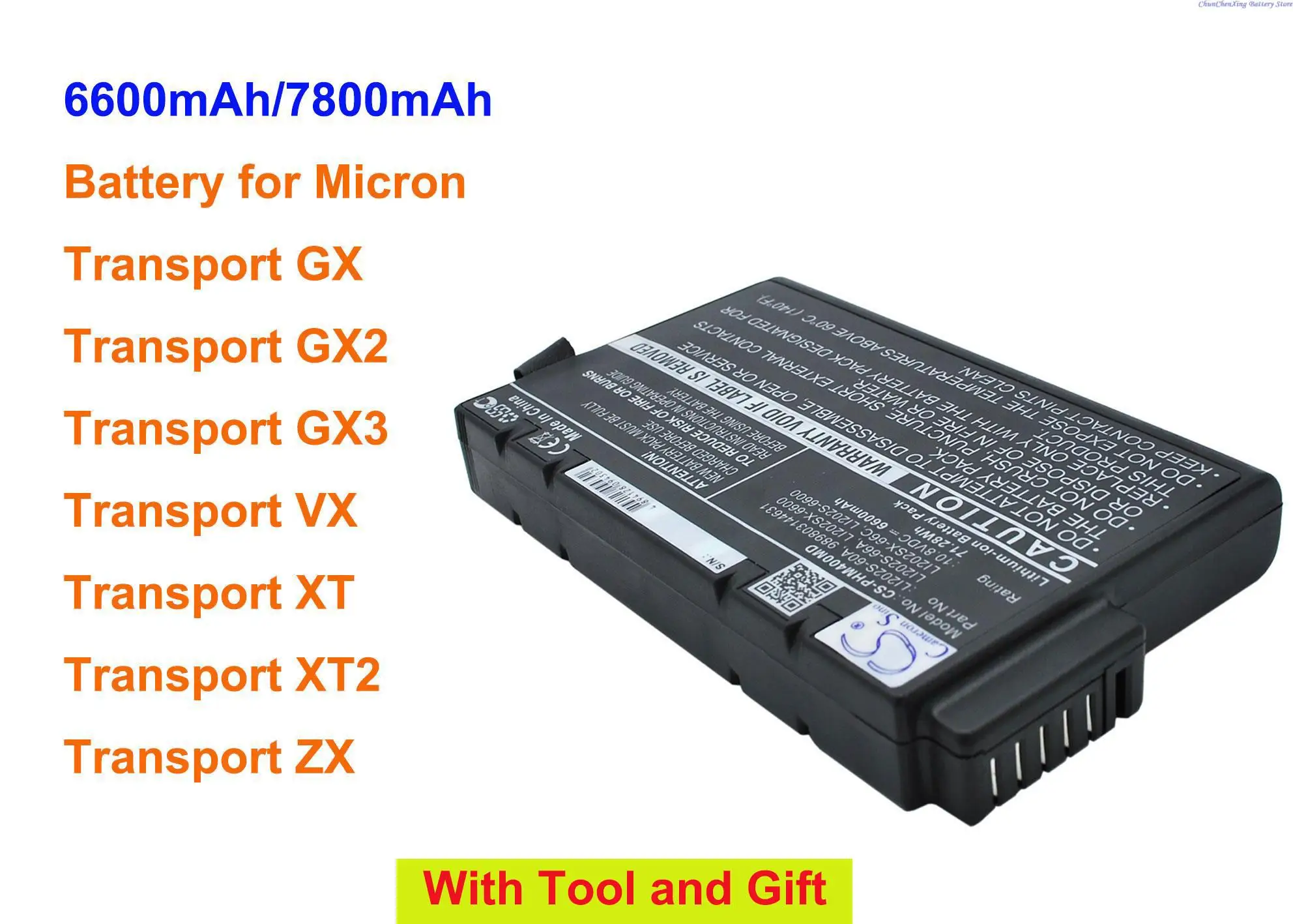 Cameron Sino 6600Mah/7800Mah Battery For Micron Transport Gx, Transport Gx2, Transport Gx3, Transport Vx, Transport Xt, Xt2, Zx