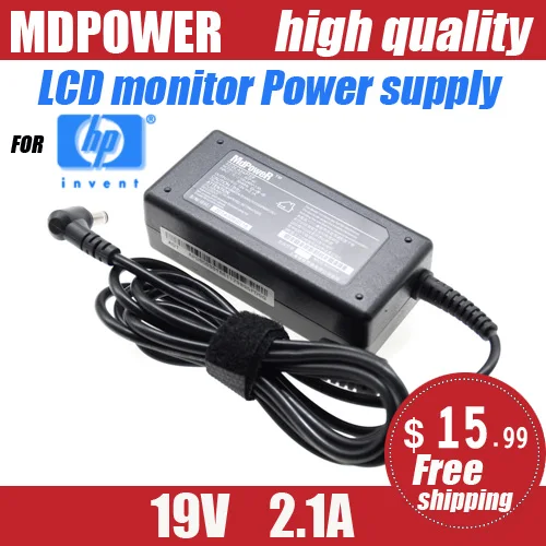 19V 2.1A For Hp Lcd Monitor Ac Adapter Power Supply Pavilion 22F 22Fw 22Fi 23Fi 27Ea 27Es 27Er