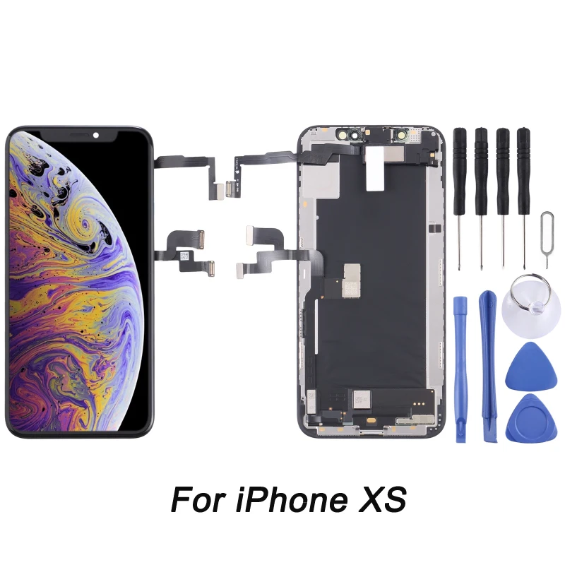 Original Lcd Screen And Digitizer Full Assembly With Earpiece Speaker Flex Cable For Iphone Xs