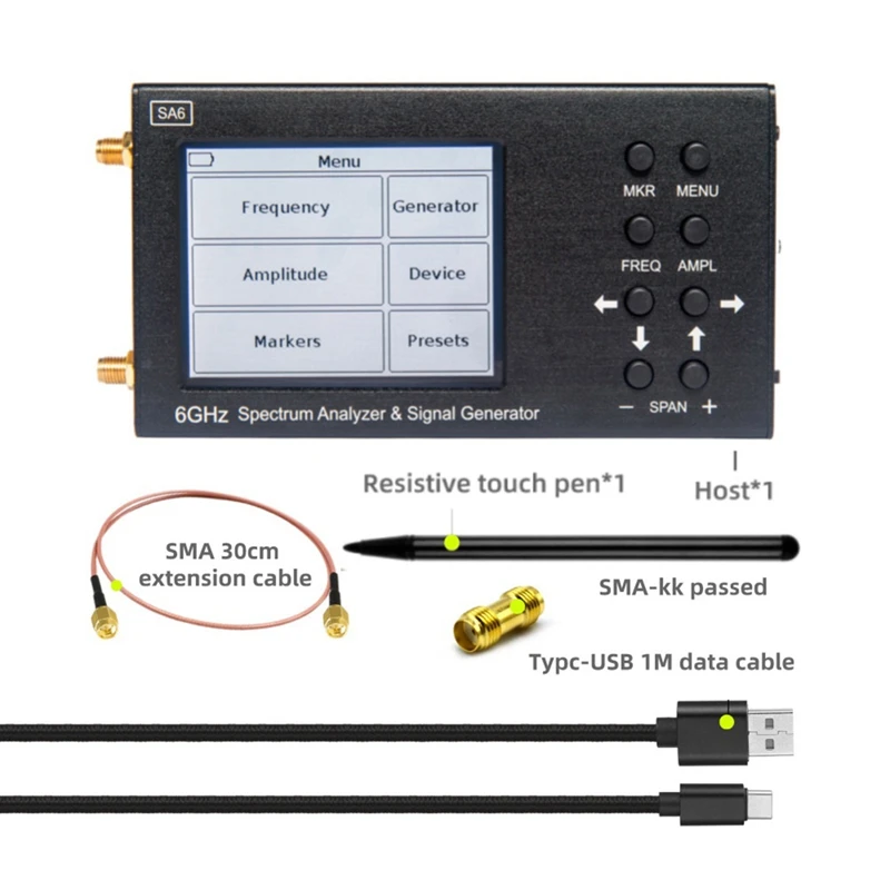 1Set Sa6 6Ghz Analizzatore Di Spettro Sa6 Generatore Di Segnale Wi-Fi 2G 4G Lte Cdma Gsm Beidou Gpr Metallo + Plastica