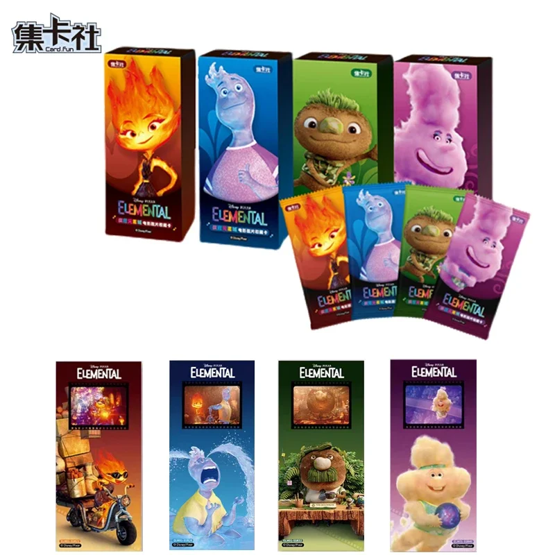 Card Fun Disney Elementale Cards Collection Film Periferiche Personaggi Ember Wade Cards Box Paper Hobby Regali Per Bambini Giocattoli