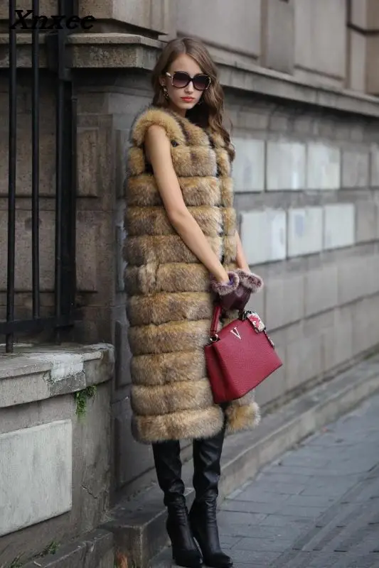 Giacca Senza Maniche In Pelliccia Sintetica Calda 2018 Inverno Addensare Donna Gilet Lungo In Pelliccia Sintetica Cappotti In Pelliccia Finta Di Lusso