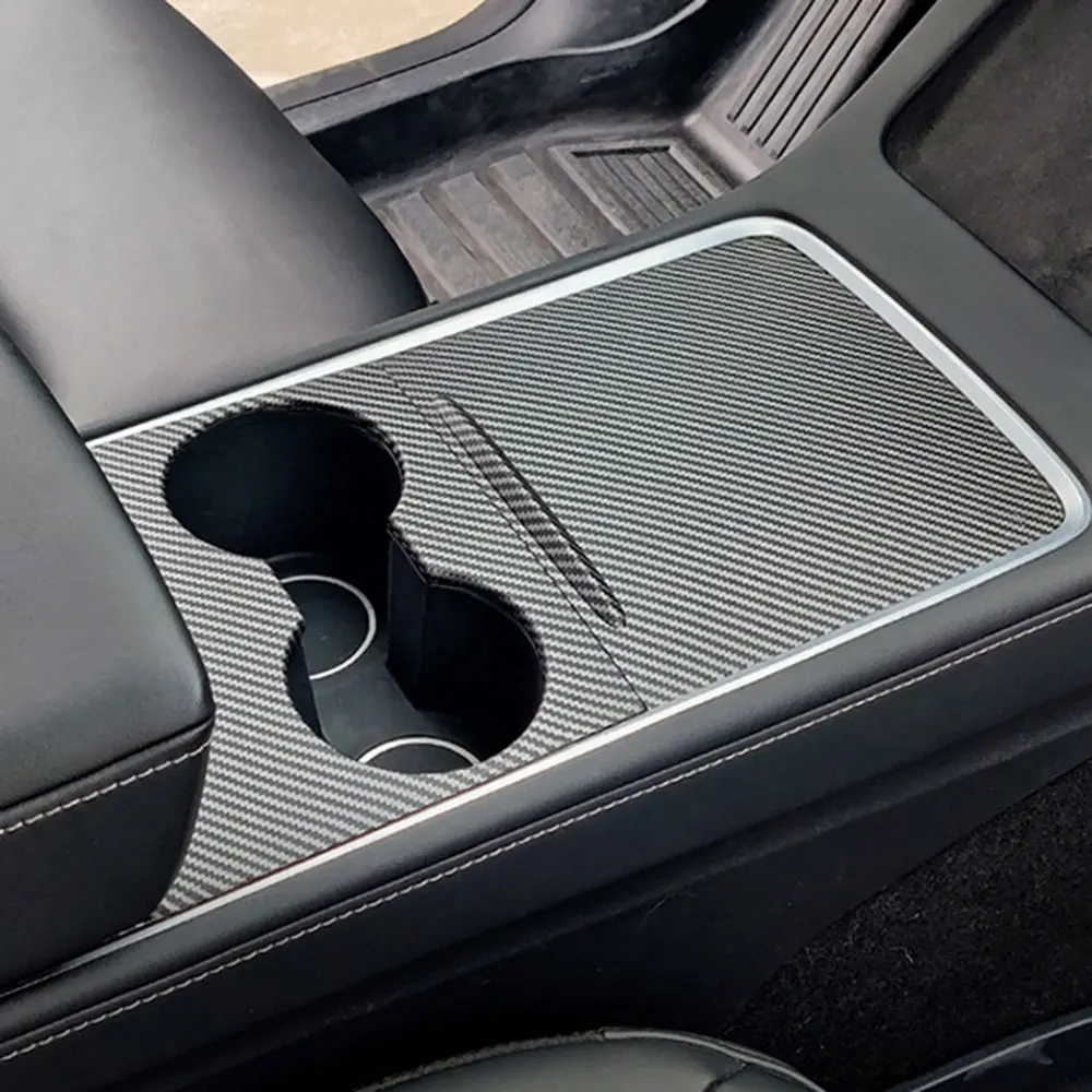 Per Tesla Model 3 Y Modely 2017-2020 Car Center Console Sticker Trim Cover Protector Abs Panel Decal Face-Lift Modifica