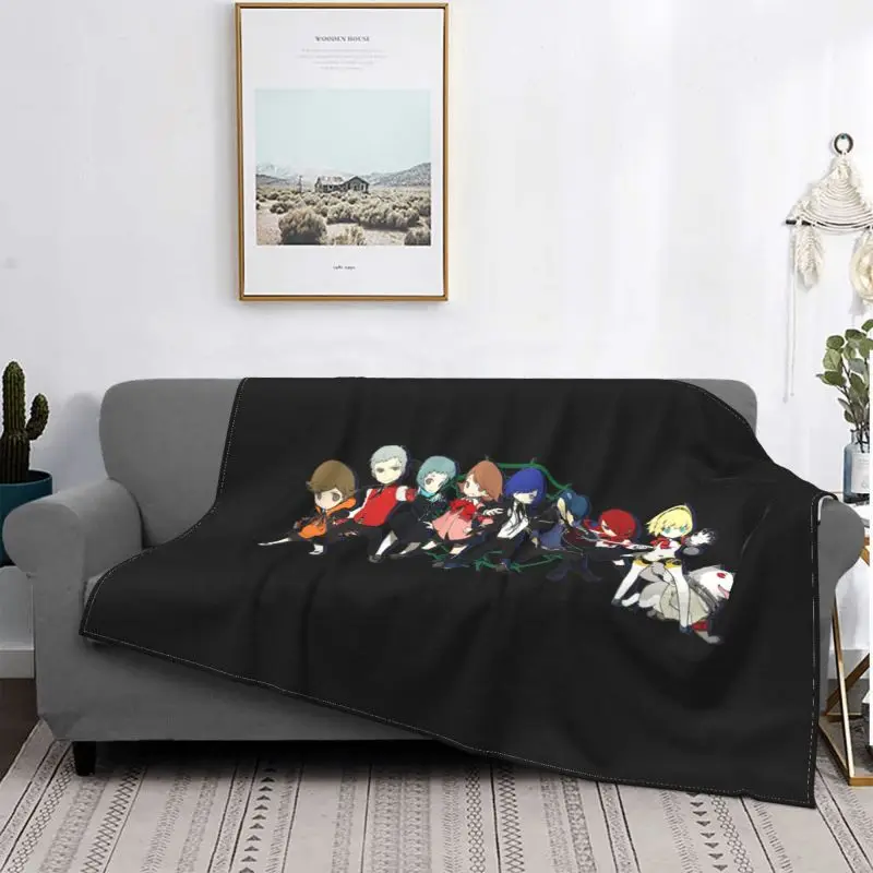 Persona 3 Blanket Shaggy Sofa Bed High-Grade Bedding Supply For Sofa Bedroom