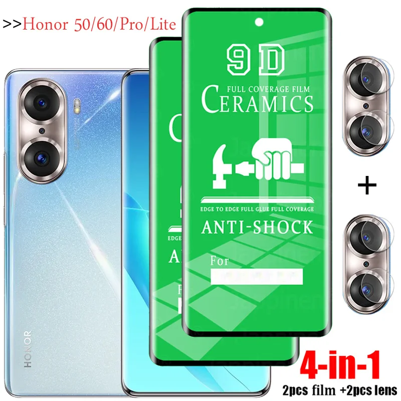 Honor 50 60 Pro Pellicola, Pellicola Ceramica Per Honor 50 Lite Pellicola Protettiva Honor 60 Pro Vetro Morbido Huawei Honor 50 5G Pellicola Protettiv