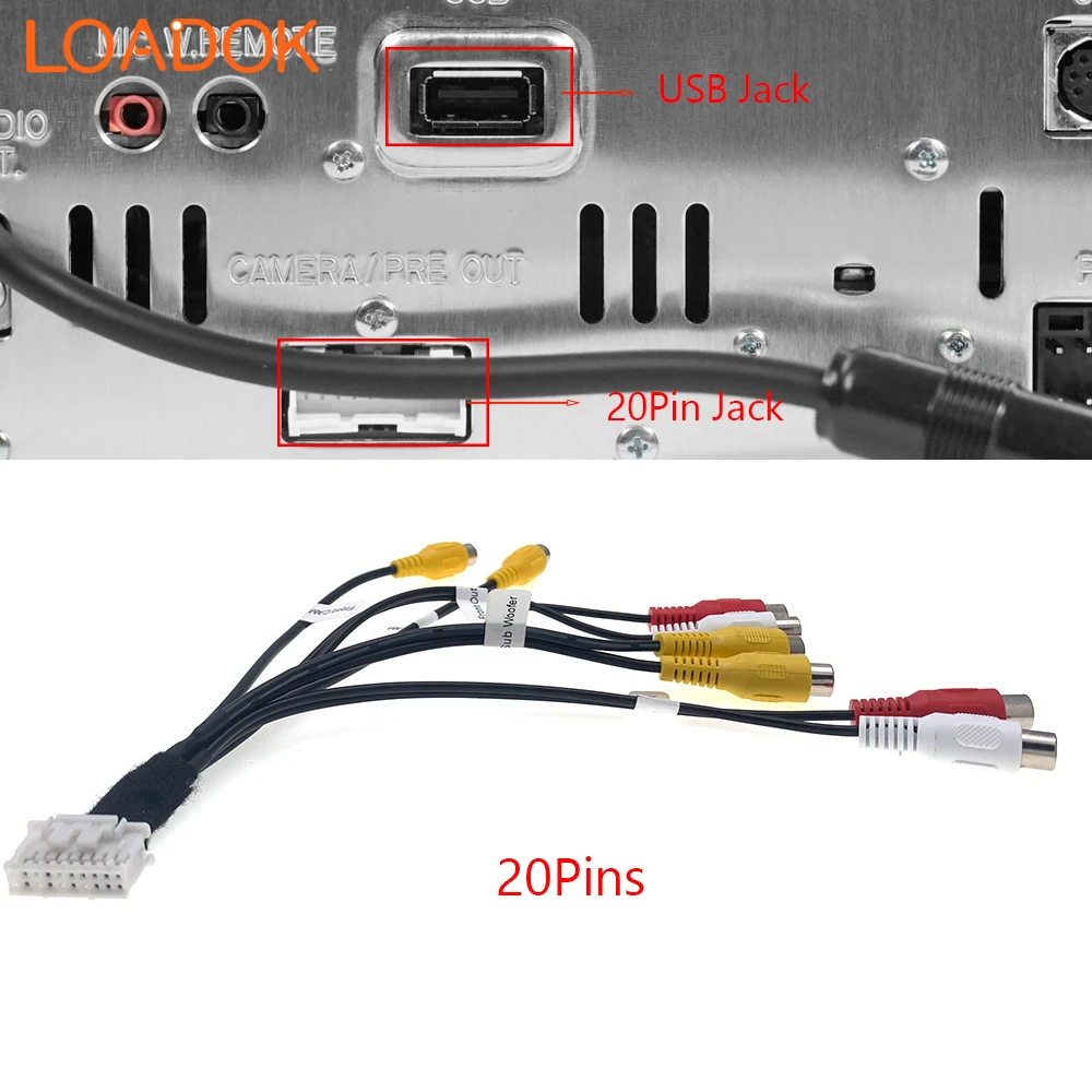 Autoradio Posteriore Anteriore Backup Telecamera Di Retromarcia Sub Woofer Out Rca Cavo Di Cablaggio Usb Per Alpine Ilxw650 Ilxw650 Ilxw650E Ilxw650E
