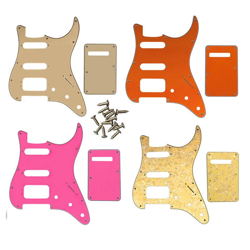 Pleroo Accessori Per Chitarra Battipenna Con Piastra Posteriore E 11 Viti Per Fender Deluxe Strat Hss 6 Corde Parti Di Chitarra