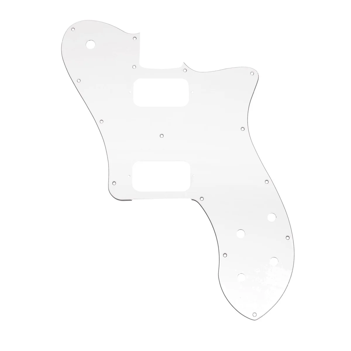 Musiclily Pro Battipenna Per Chitarra Hh Scoperto A 15 Fori Per Chitarra Elettrica Messico Fender 72 Tele Deluxe Style, 3 Strati Bianco