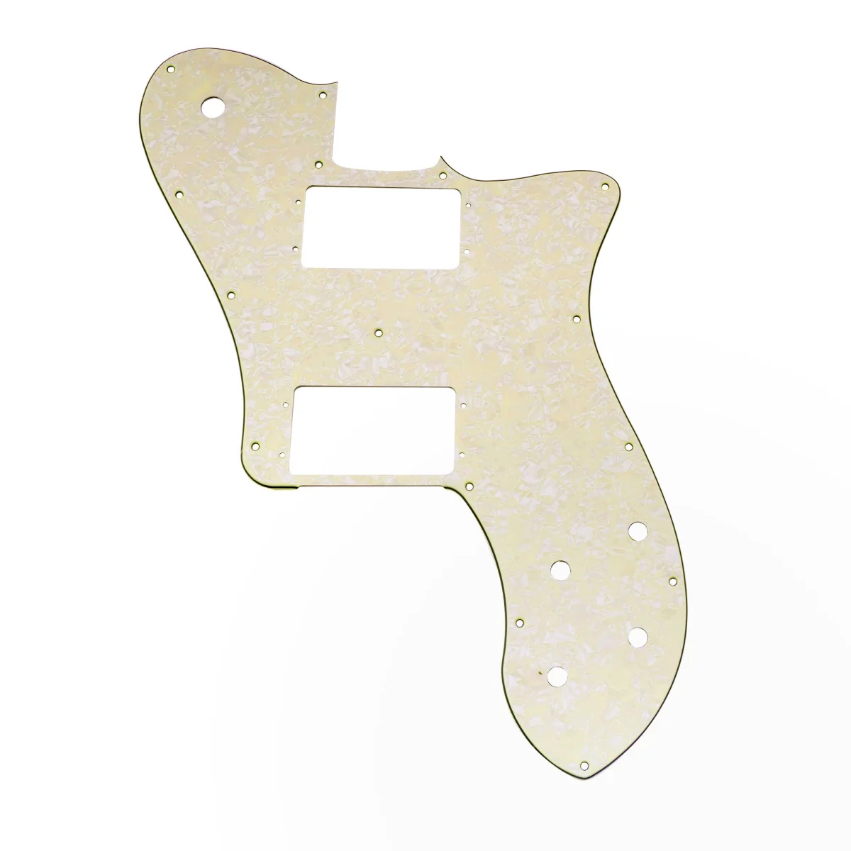 Battipenna Hh Musiclily Pro 15 Fori Ad Ampia Gamma Per Chitarra Elettrica Messico Fender 72 Tele Deluxe Style, Perla Bianca Invecchiata A 4 Strati