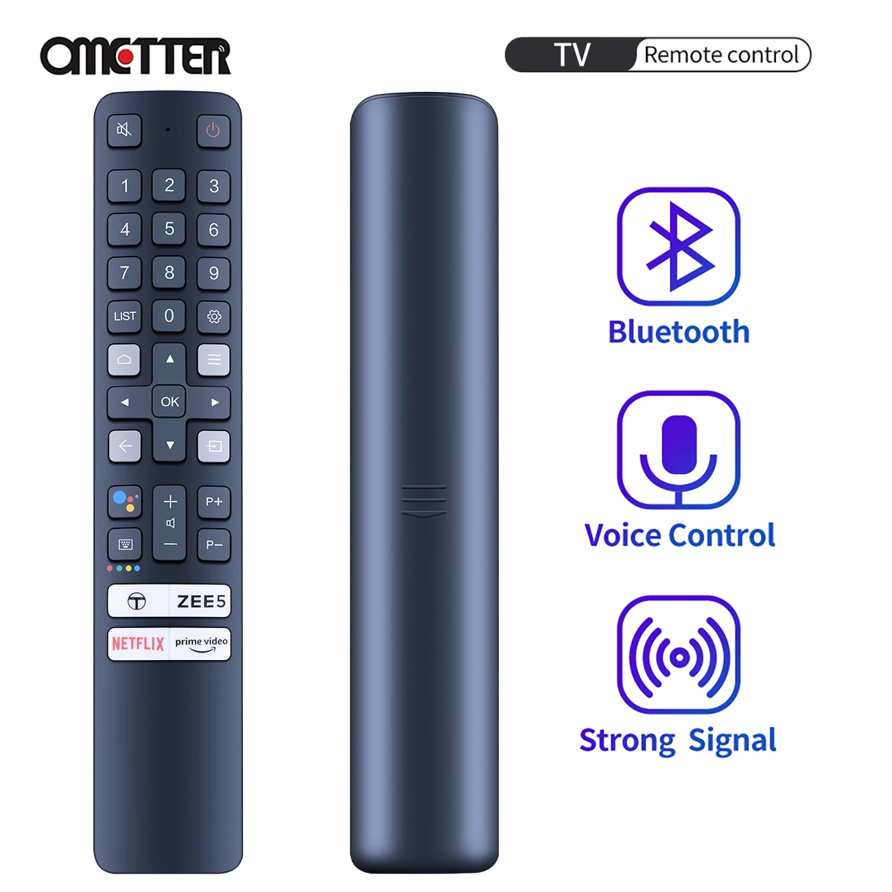Nuovo Telecomando Vocale Rc901V Fmr5 Per Tcl 65 P615 65 Pollici 4K Ultra Hd Smart Android Tv Led Netflix Prime Video