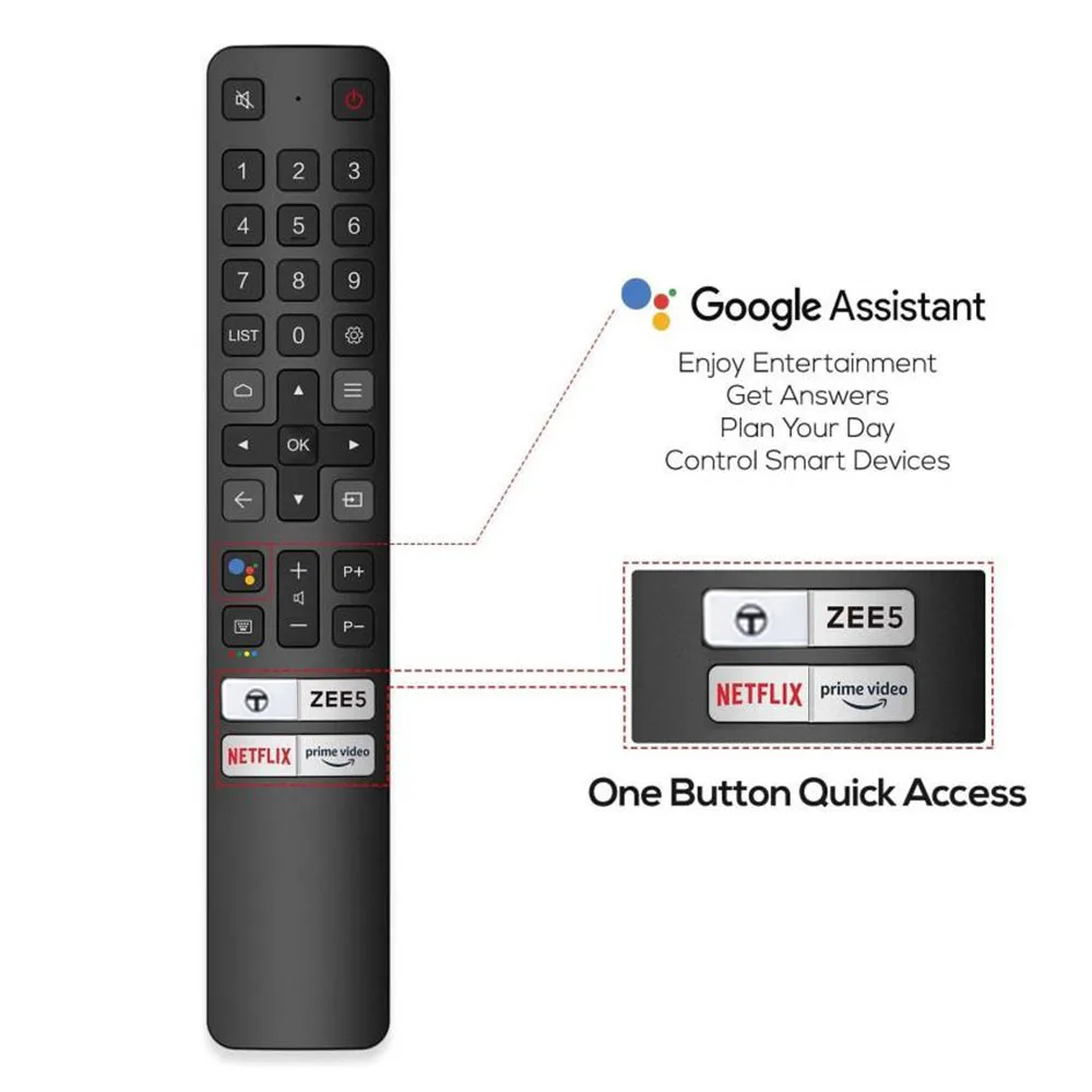 Nuovo Telecomando Vocale Rc901V Fmr5 Per Tcl 65 P615 65 Pollici 4K Ultra Hd Smart Android Tv Led Netflix Prime Video