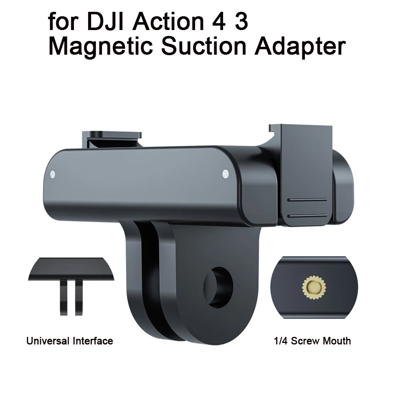 Per Dji Osmo Action 3/Action 4 Adattatore Magnetico 1/4 Thread Porta Universale Per Dji Action 4/3/2 Accessori Per Fotocamere
