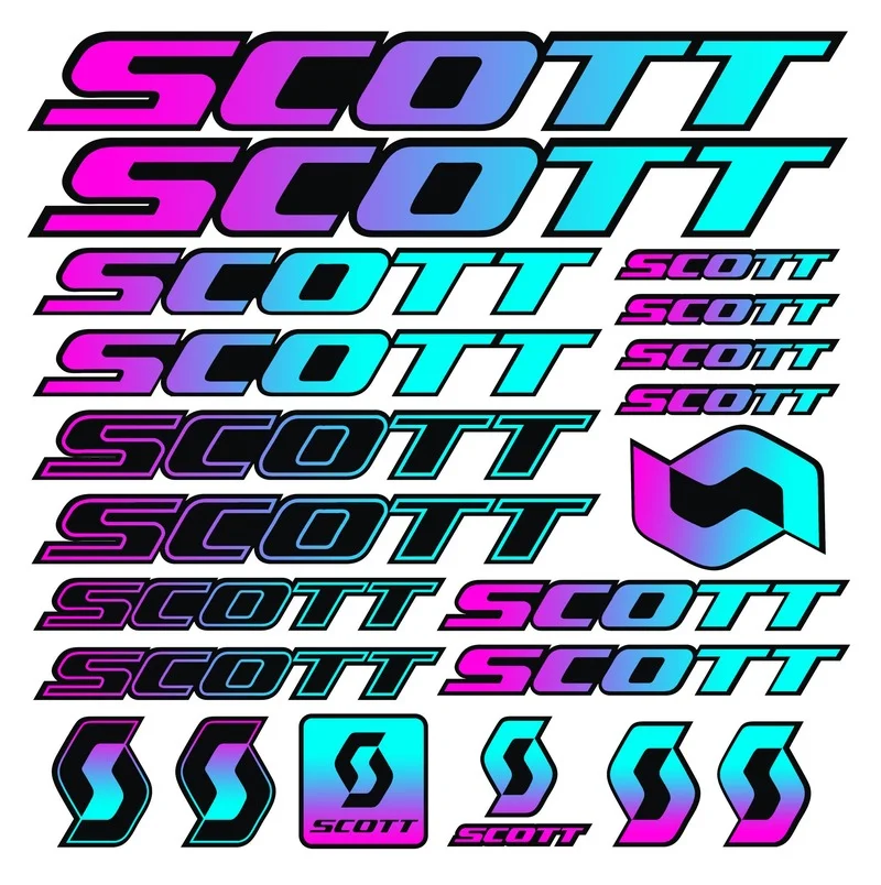 Adesivo Per Auto Adatto Per Scott Bicycle Frame Mtb Bmx Road Racing Sticker Vinile Hollow Graphic Body Decal Graphic Set