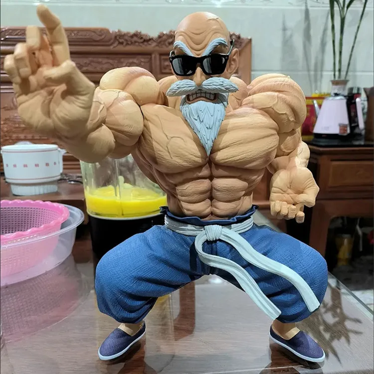 24Cm Dragon Ball Master Roshi Muscle Figures Anime Figures Collezione Pvc Action Statue Model Gk Toys Regali Di Compleanno