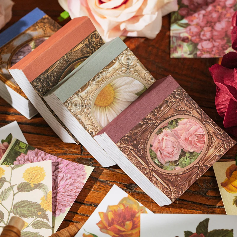 Yoofun 100 Fogli Adesivi Da Giardino Fiore Estetico Rose Adhensive Etichette Diario Di Carte Scrapbooking Decor Carta Pergamena Sticker
