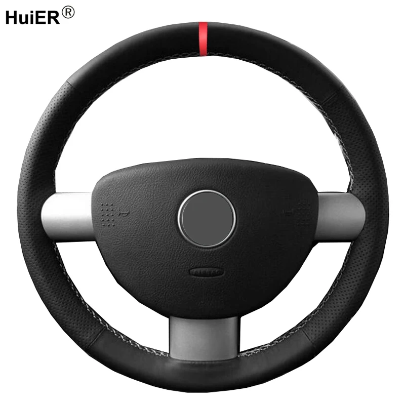 Coprivolante Per Auto Cucito A Mano Avvolgere Volant Per Volkswagen Vw Beetle / New Beetle 2000 - 2010 Treccia Sul Volante