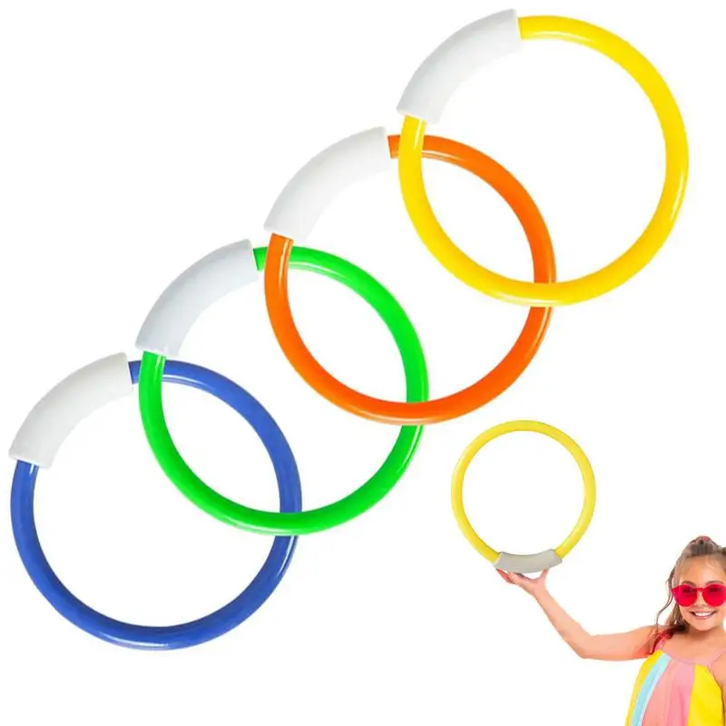 4Pcs Diving Rings Gioco Subacqueo Anelli Di Nuoto Affondamento Piscina Anelli Giocattolo Per Bambini Bambini Estate Giocattolo D'Acqua Nuoto Anello Di