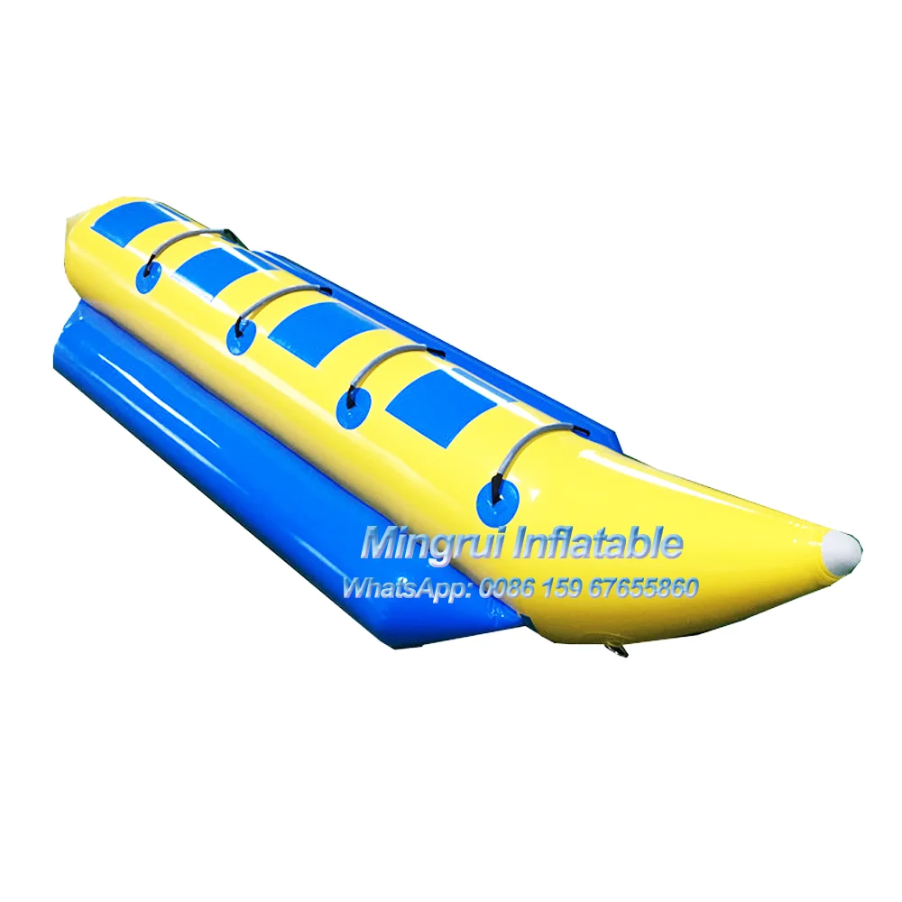 Vendita Calda Gonfiabile Giallo Banana Boat Flying Fish Trainabile Tube Water Park Games