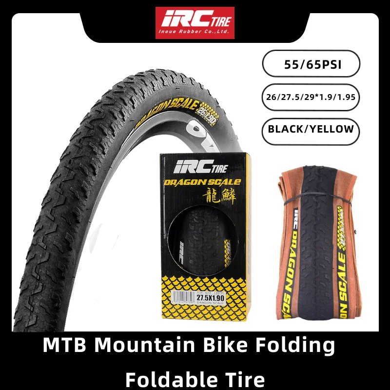 Irc Dragon Mtb Mountain Bike Pieghevole Scala Bicicletta Pneumatico Pieghevole 26/27.5/29*1.9/1.95 1 Pz Competitivo Tubo Esterno Parti Di Ciclismo