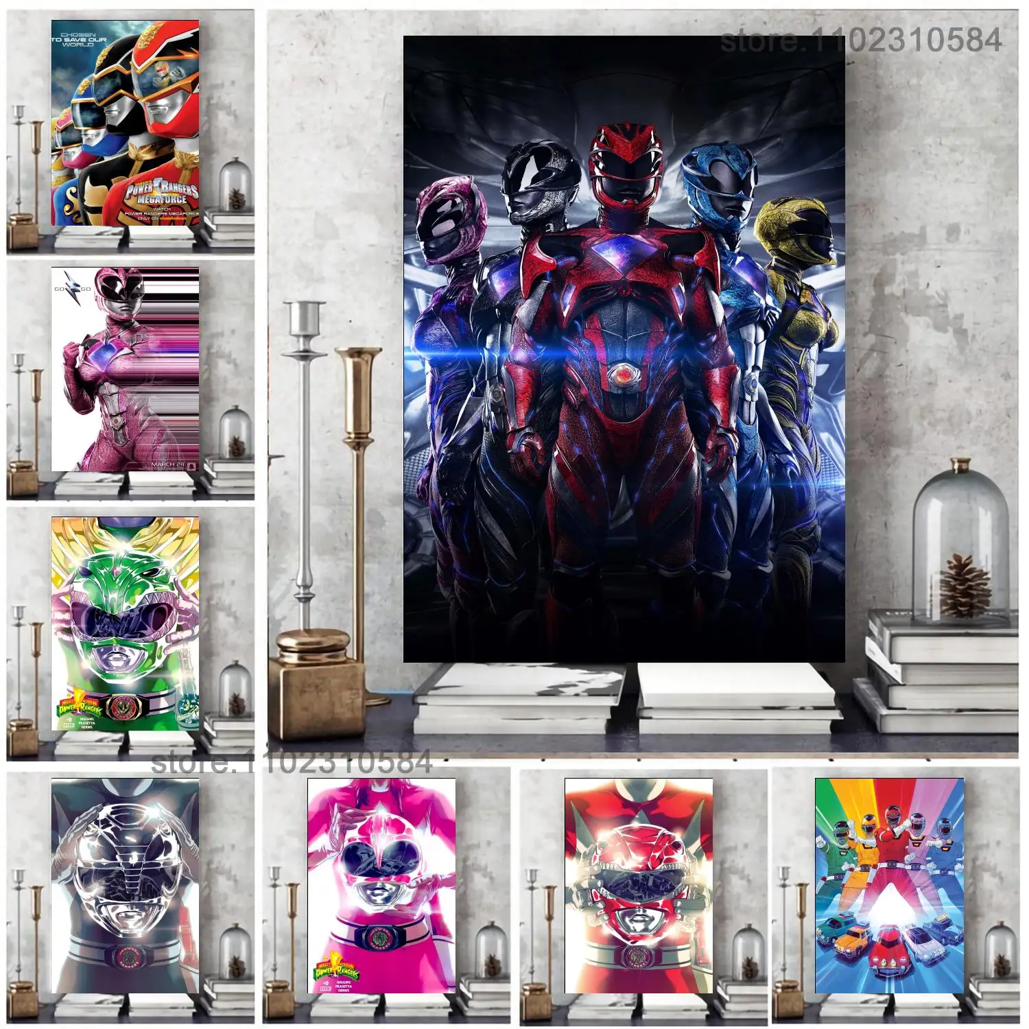 Power_Rangers _ Beast Morphers - Group Wall Art Canvas Poster Decorazione Poster Regalo Personalizzato Modern Family Bedroom Painting