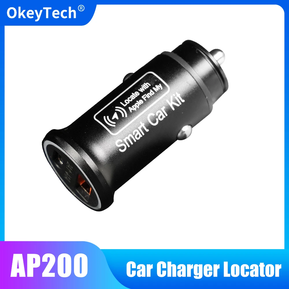 Oketech Auto Car Gps Locator Ap200 Caricabatteria Da Auto Gps Tracker Per Trova My Apple App Ufficiale Mini Obd Gps Voice Monitor Tracker