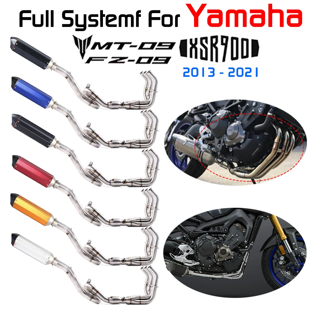 Sistema Completo Per Yamaha Mt09 Fz09 2013-2018 Mt09 Sp 2017-2019 Tracer 900 2014-2019 Scarico Marmitta Di Scarico Moto Tubo Centrale