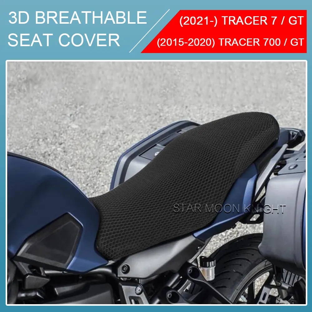 Cuscino Coprisedile Per Yamaha Tracer 7 700 Tracer7 Tracer700 Gt Mt-07 Tracer Moto 3D Traspirante Tessuto Sella Coprisedile